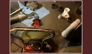 Sewer line repair service by Bee Quick Plumbing in Naperville, IL basement