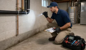Plumbing inspection checking residential pipes to identify early issues and prevent costly system damage and failures.